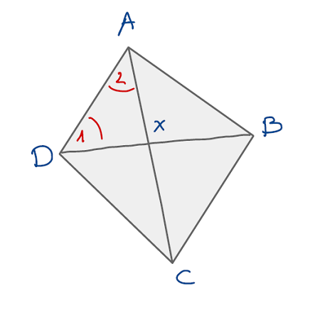 ABCD is a rhombus with diagonals AC and BD intersecting at X . If m ...