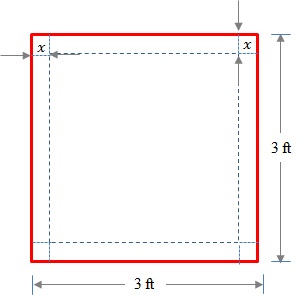 A box with an open top is to be constructed from a square piece of ...