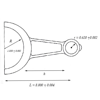 A partially finished connecting rod is shown in the figure shown below ...