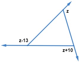 Find the value of z-13. a. 121 b. 363 c. 111 d. 108 | Homework.Study.com