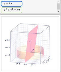 Consider the solid bounded above by the plane z = 7x and below by ...