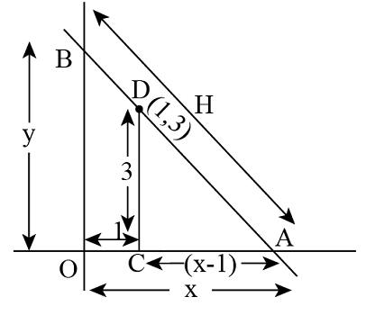 Though Triangle Consider all triangles formed by x\text{-axis}, y\text{-axis}, and ...