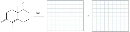 Show the two (neutral) organic starting materials that would be used to