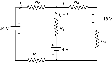 Resistances in the circuit are R1 = R2 = 2 ohms and R3 = 3 ohms. What ...