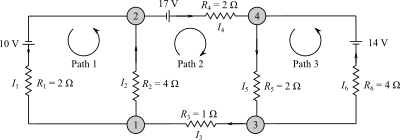 Determine the current I2 for the electrical network shown below ...