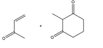 Draw the product of the given Robinson annulation from the given