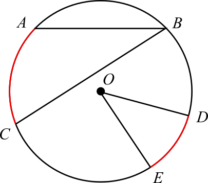 In the given diagram, if m arc AC = 58 degrees. Find m angle B ...