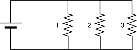 In the circuit shown below, the potential difference of the battery is ...