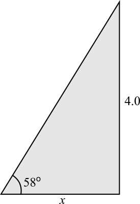 Find x from the below triangle. | Homework.Study.com