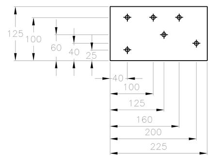 Write the part program to drill the holes in the part in the sketch ...