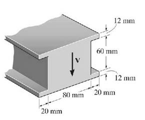 Determine the maximum shear force V that the strut can support if the ...