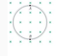 A circular loop of wire of radius 12.4 cm is placed in a magnetic field ...