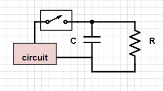 The figure below shows how a bleeder resistor (R = 326 kOhm) is used to ...