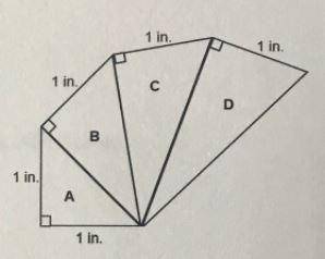 The following diagram is the beginning of a square-root spiral. It ...