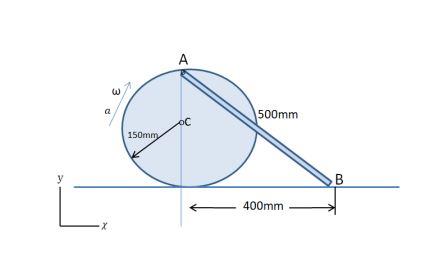 The disk rolls without slipping such that it has an angular ...