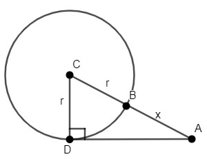 R R Cal Centr The circle in the figure has a radius of r and a center at C. The ...