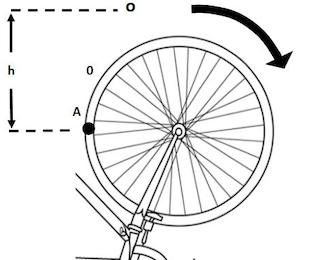 a stationary bicycle wheel of radius EISCO Premium Gyroscope, 20" Diameter A bicycle wheel of radius