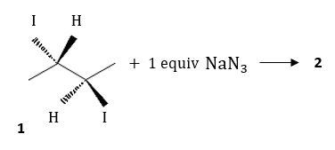Treatment of meso diiodide 1 with 1 equivalent of sodium azide yields ...