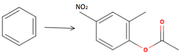 Propose a synthesis for the following compound, with benzene as the ...
