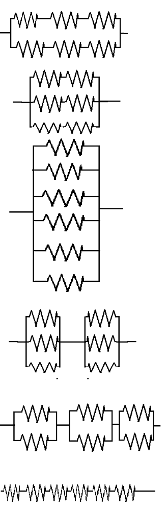 You have six 3.0 k ohm resistors. How can you connect them to produce a ...