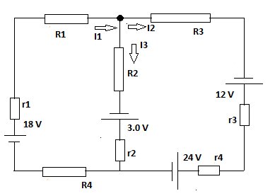 Find the currents flowing in the circuit in the figure below. Assume ...