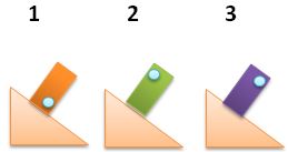 A box is placed on a ramp in the configurations shown below. Friction ...