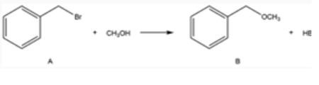 Referring to the conversion of alkyl halide A to ether B. The reaction ...
