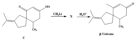 The last step in the synthesis of \beta -vetivone, a major constituent ...