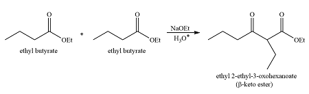 What beta-keto ester is formed when the following ester is used in a ...