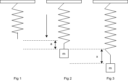 An object is hung at the end of a vertical unstretched spring, and ...