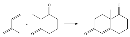 Form the product of the given Robinson annulation from the given