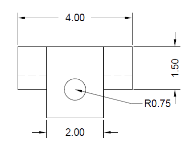 2D drawing for the below Orthographic Projection. | Homework.Study.com