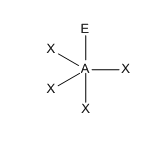 When the trigonal bipyramidal shape has one lone pair, AX_4E, which ...