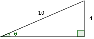 Given the following right triangle, find cos θ, sin θ, tan θ, sec θ ...