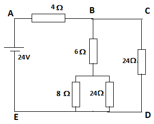 For the circuit shown, find the current through and potential across ...