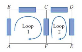 In the figure below, suppose that V_C - V_F = 7.9 V and V_D - V_E = 1.2 ...
